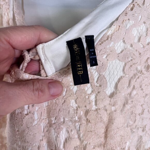 Want and Need Cream Lace Mini Dress Size Small Boho Romantic Party Casual - Picture 2 of 5